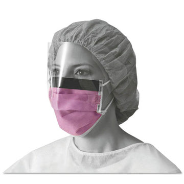 Medline Prohibit Face Mask W-eyeshield, Polypropylene-cellulose, Purple, 25-box freeshipping - TVN Wholesale